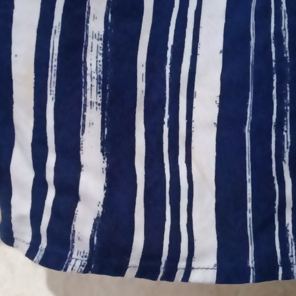 Faded Glory blue & white "off the shoulder" blouse size XL (16-18) - Picture 8 of 11